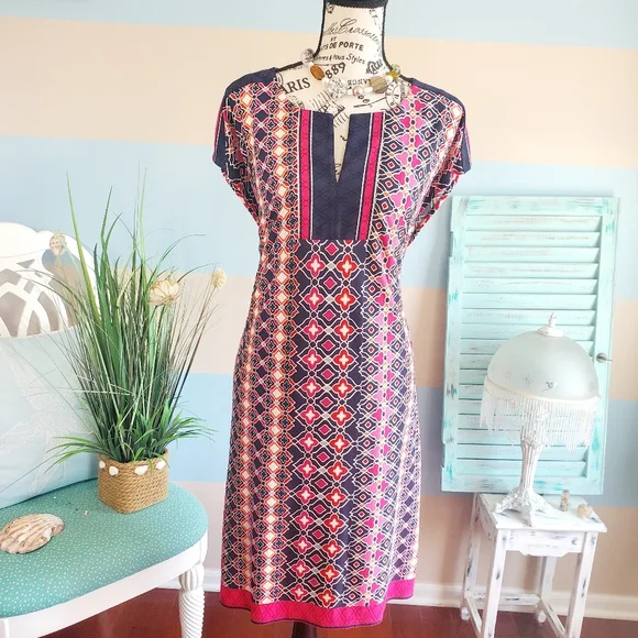 Laundry by Shelli Segal Geometric Slip Dress - Picture 2 of 7